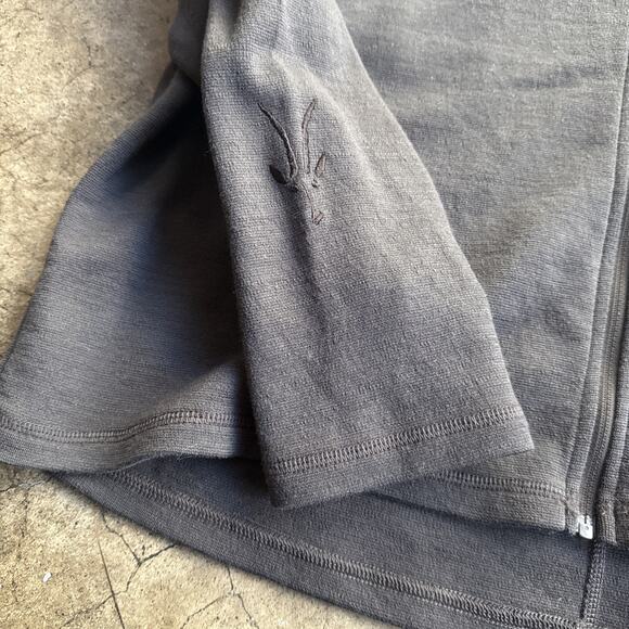 Ibex 100% Merino Wool Full Zip Jacket Men XL Brown Sweater - Picture 4 of 5